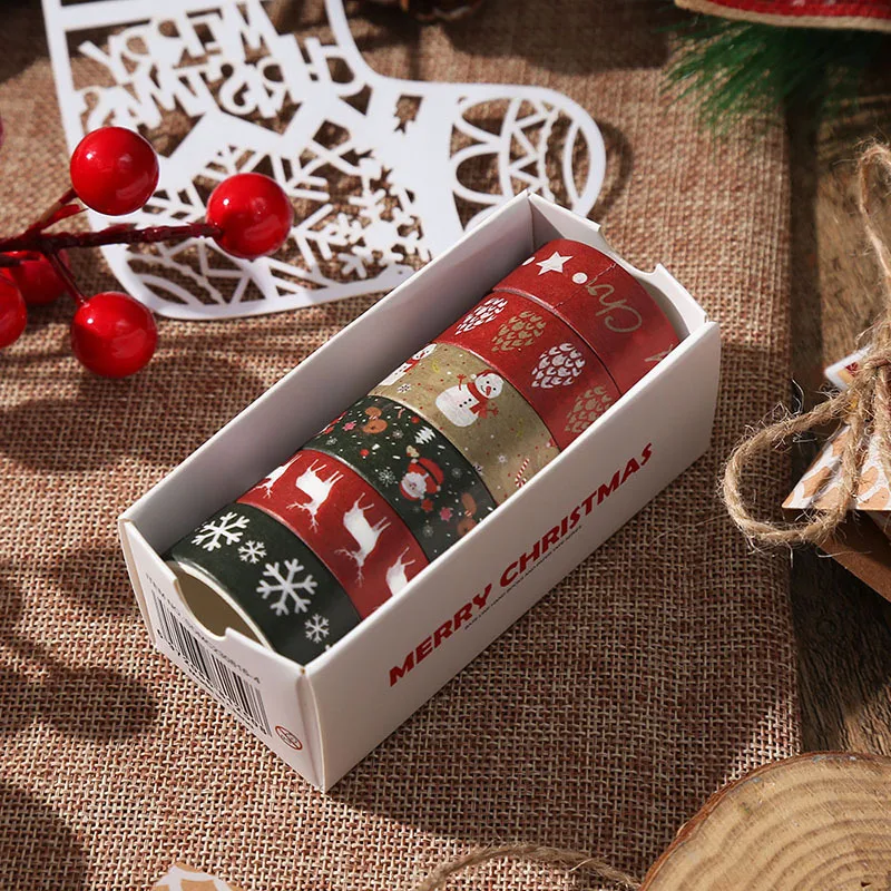 

Рождественский набор washi tape YOUQIWJ jd765
