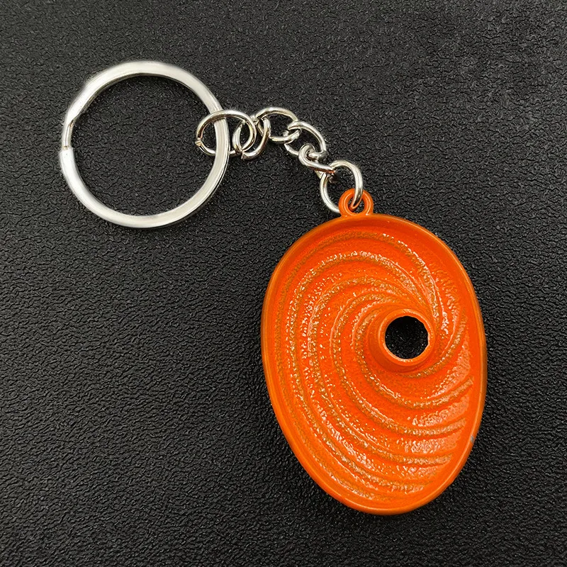 Японский аниме Ниндзя Учиха Обито маска брелок для косплея металлический 3D кулон