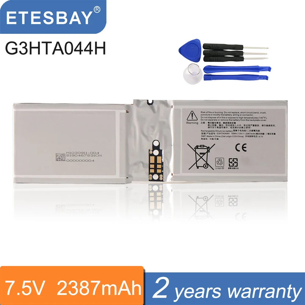 

ETESBAY G3HTA044H DAK822470K Laptop Battery For Microsoft Surface Book 1 2 1703 1704 1705 CR7-00005 G3HTA020H G3HTA045H 7.5V