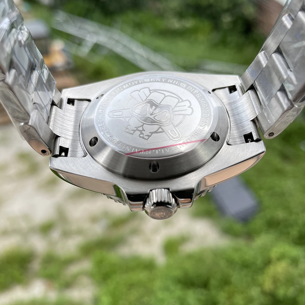 Pаспродажа Механические часы Water Ghost для мужчин, швейцарские светящиеся водонепроницаемые наручные Ретро-часы для плавания SD1954C, для дайвинга на заказ, ...