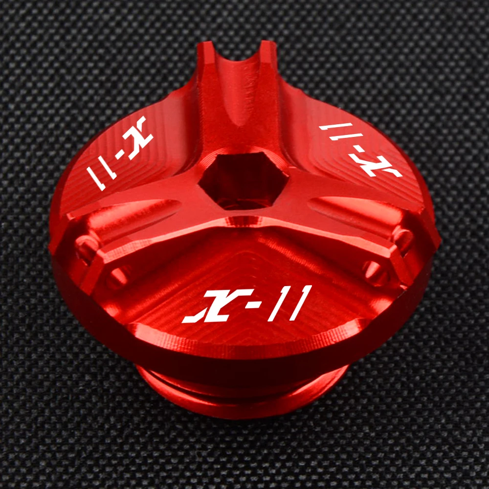 

For Honda X-11 X 11 M20*2.5 Engine Oil Filter Cup Plug Cover Screws X11 1999 2000 2001 2002 2004 2005 Motorcycle CNC Aluminum