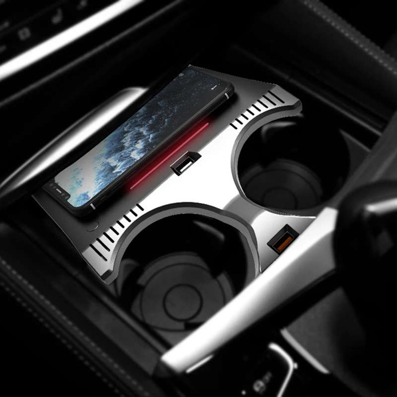 Автомобильное беспроводное зарядное устройство QI для телефона быстрое панель