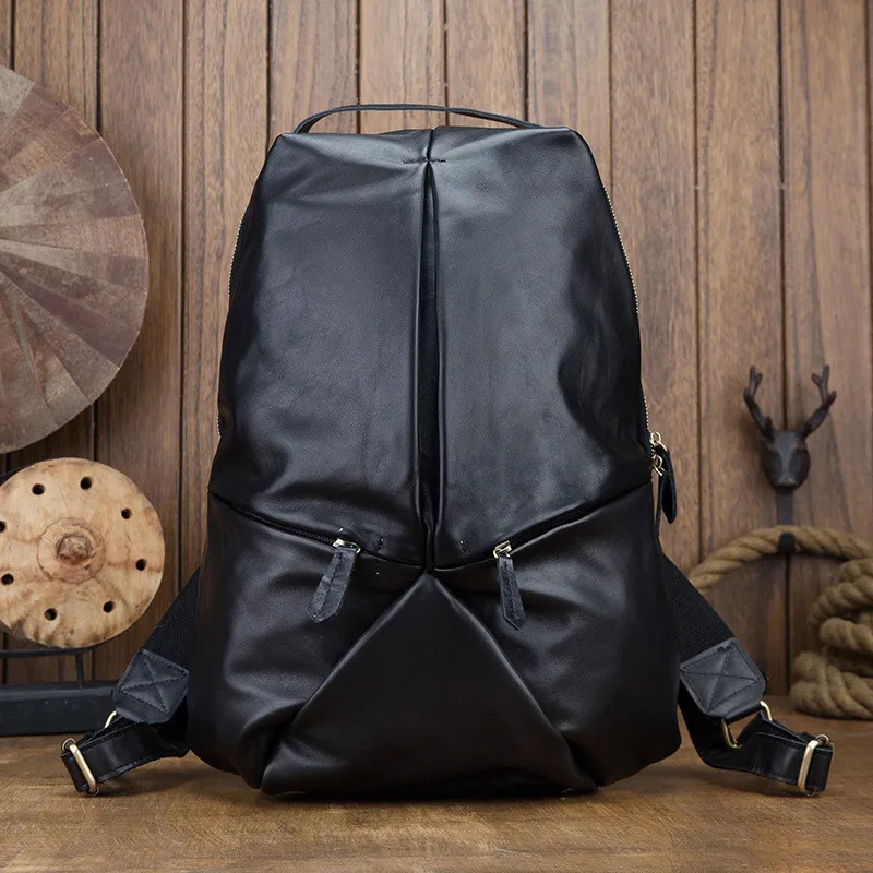 Fashion Designer Handmade Natural Genuine Leather Bagpack La