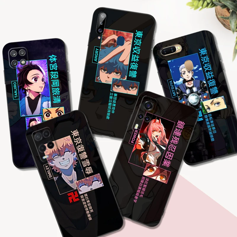 Фотообои для OPPO A16 A16S A55 A94 F17 F19 Pro Reno 4 5 Lite 6 4G искусственные аниме Токийский рептив