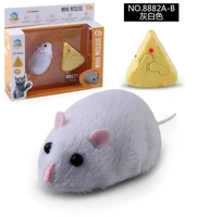 wireless electronic remote control rat plush rc mouse cat toys funny novelty animal flocking emulation toy for cat dog trick toy