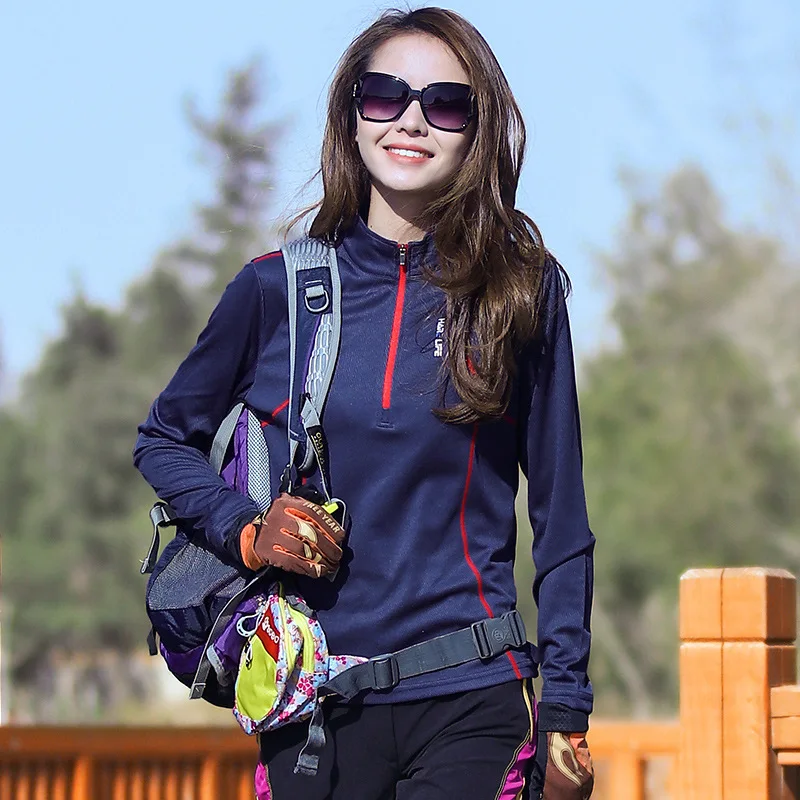 

Outdoor Long-sleeved Quick-drying T-shirt Women's Moisture-absorbing Breathable Quick-drying Clothes Mountaineering Hiking Top
