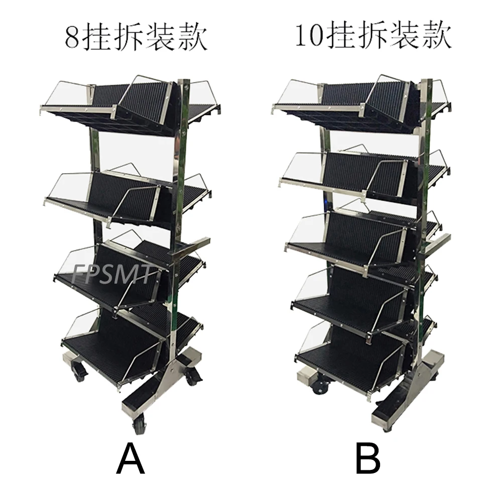 

Antistatic Turnover PCB Rack Hang Basket Trolley Stainless Steel SMT Reel ESD Anti Static PCB Storage Cart PCB Storage Trolley