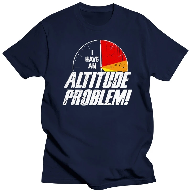 Фото Мужская забавная футболка для прыжков с парашютом «Altitude Problem», свободный осенний парашютный полк для молодежи, среднего возраста, старый №2