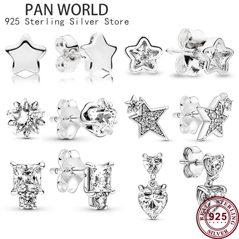 

Женские серьги-подвески «вечная звезда», из серебра 925 пробы