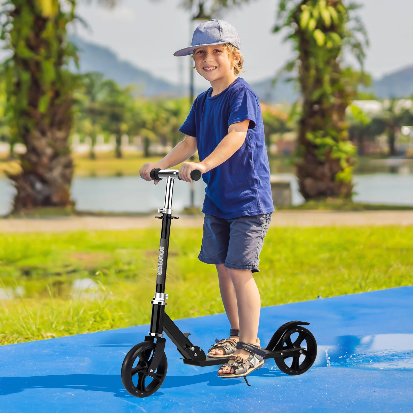 Скутер SYMOMOK для взрослых и детей складной 2-х колесный скутер складные ручки