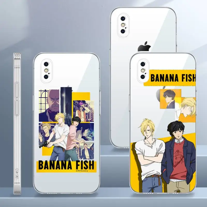

Japan Anime Banana Fish Phone Case Transparent For iPhone 13 12 Mini 11 Pro X XR XS Max 7 8 6 6s Plus SE