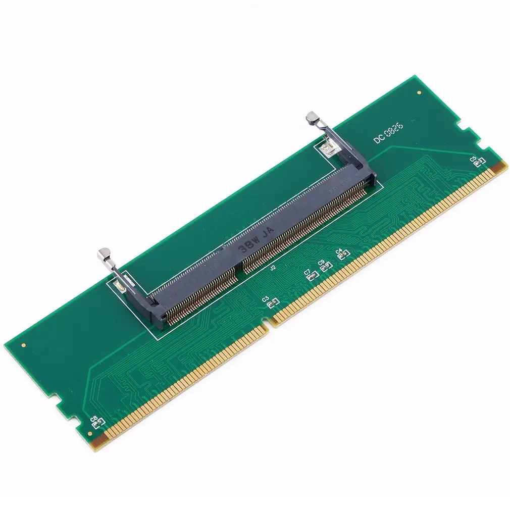 Professional DDR3 Laptop SO-DIMM to Desktop DIMM Memory RAM Connector Desktop Adapter Card Memory Tester Green