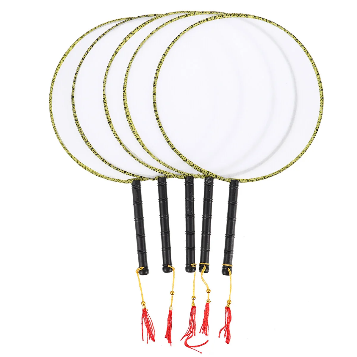 

Folding Fan Child Graffiti Toy Blank Painting Hand Fans Drawing Educational Round