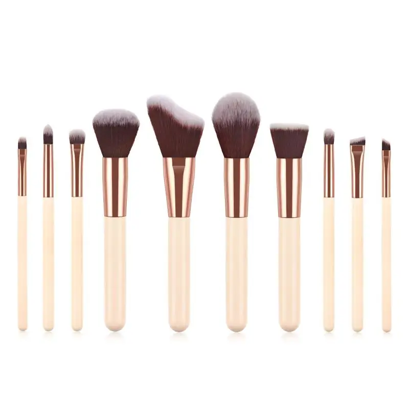 

10pcs/Set Makeup Brush Eye Shadow Brush Foundation Brush Contouring Brush Wooden handle Makeup Cosmetics Tools