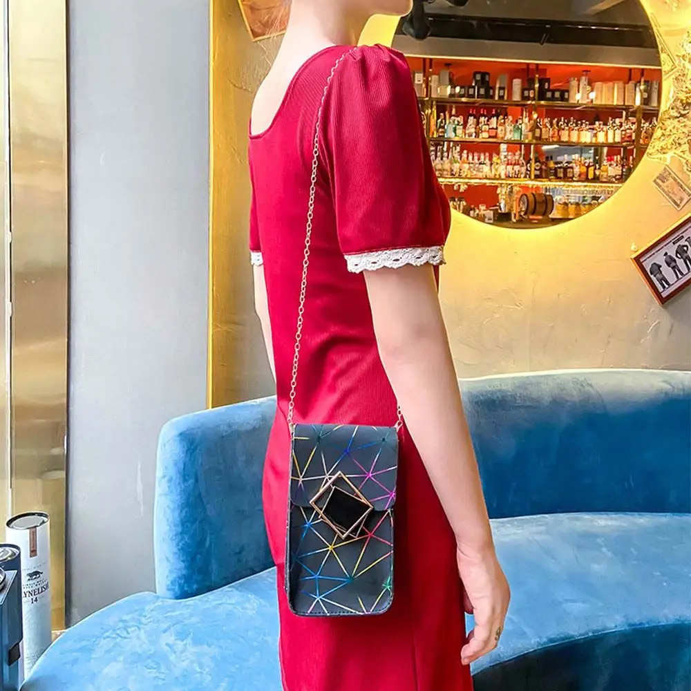 

Card Bag Simple Mobile Phone Bag Line Wallet Lovely Bag Square Messenger Bag Shoulder Bag Lattice Bag Crossbody Bags