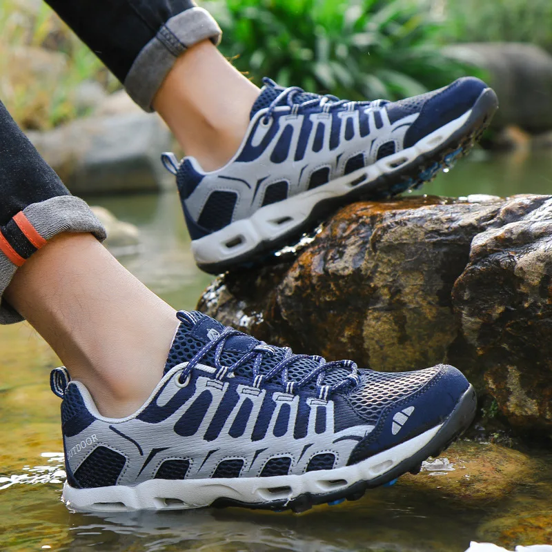 2023 New Outdoor Couples Hiking Sneakers Non-slip Cushioning Women Travel Shoes Fashion Comfy Breathable Men Beach Sports Shoes