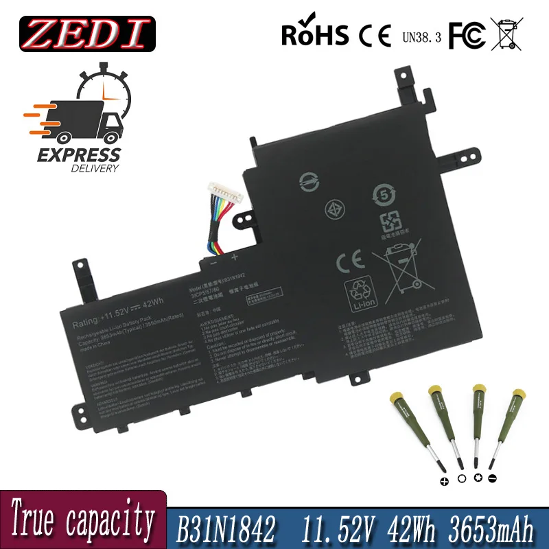 ZEDI Новый аккумулятор для ноутбука B31N1842 ASUS VivoBook F513EA F513EP F513IA K513E K513EA K513EP KM513UA M513IA M513UA