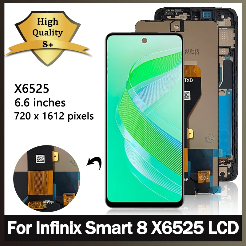 6 6-дюймовый ЖК-дисплей для Infinix Smart 8 преобразователь сенсорного экрана в сборе
