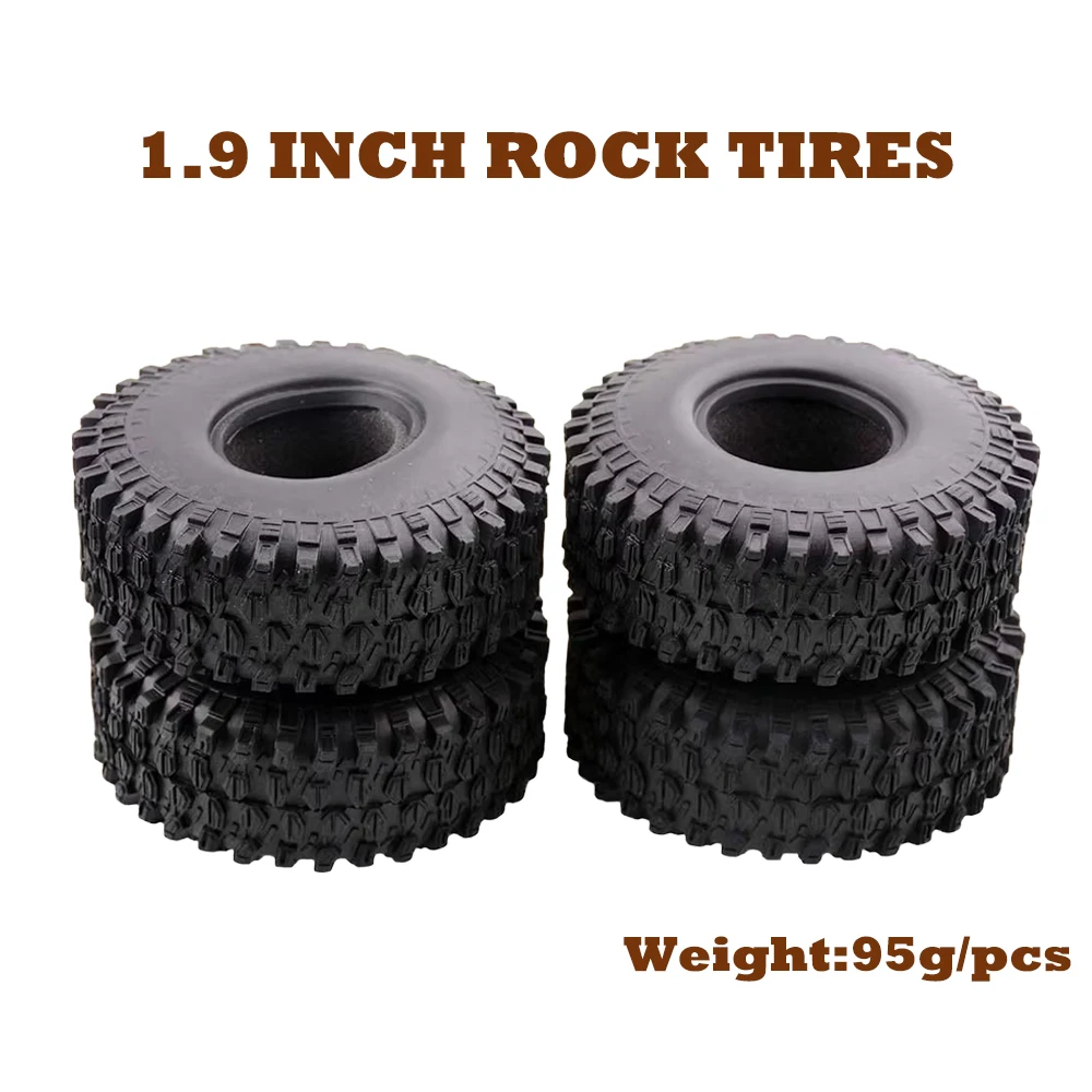 

4pcs 1.9" tires soft with foam 120mm tire 1/10 rock crawler car tire for AXIAL SCX10 Jeep Wrangler 90046 TRX4 1.9Inch wheel