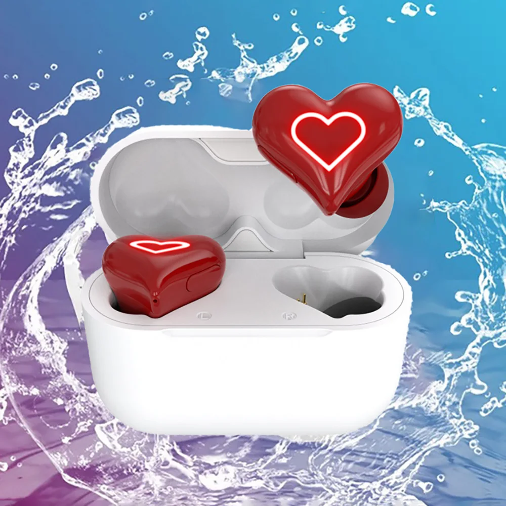 

Модные Bluetooth-наушники в форме сердца, наушники-вкладыши, TWS, беспроводные наушники Bluetooth для студентов, игровые наушники для девочек, женский подарок
