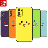 pokemon emoticon phone case for xiaomi mi 11 lite pro ultra 10s 9 8 mix 4 fold 10t 5g black cover silicone back prett