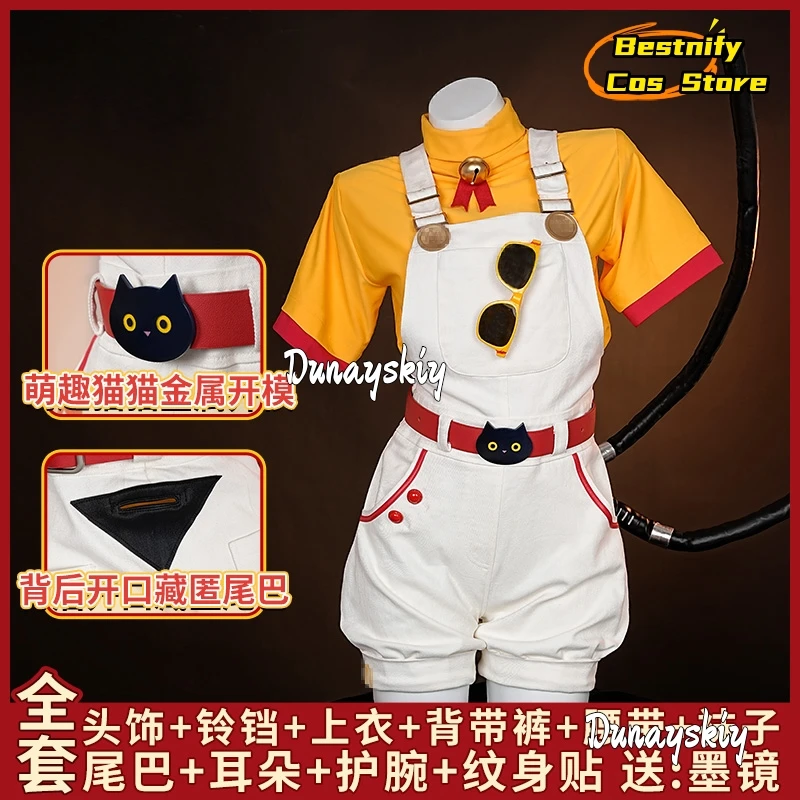 Фото Nekomiya Mana Delivery Driver Косплей Zenless Zone Zero Костюм {Bestnify Cos}KAWAII Комбинезон Женский Костюм Маскировка на Хэллоуин №2