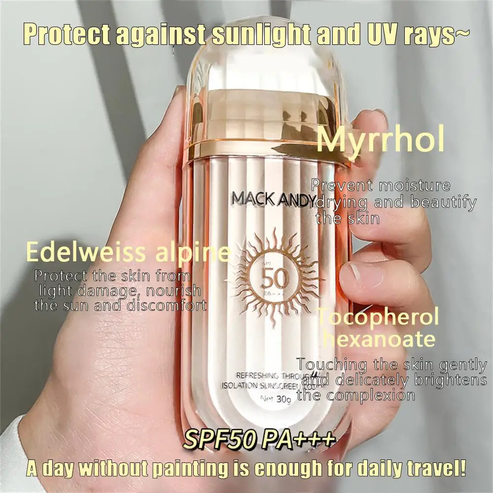 

SPF50+ Sunscreen Cream Gel Isolation Lotion Men Women Moisturizing Whitening Waterproof Long Lasting Refresh Water Facial Care
