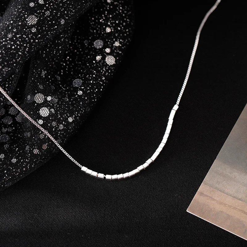 Женская цепочка-змейка серебристого цвета 18 дюймов квадратное ожерелье для