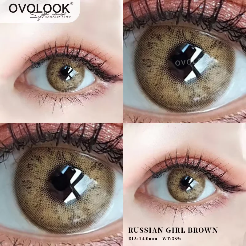 Фото OVOLOOK-2 шт./пара цветные контактные линзы RussianGirl Taylor для глаз, косметические контакты, натуральные линзы цвета глаз, ежегодные (диаметр: 14 мм) №2