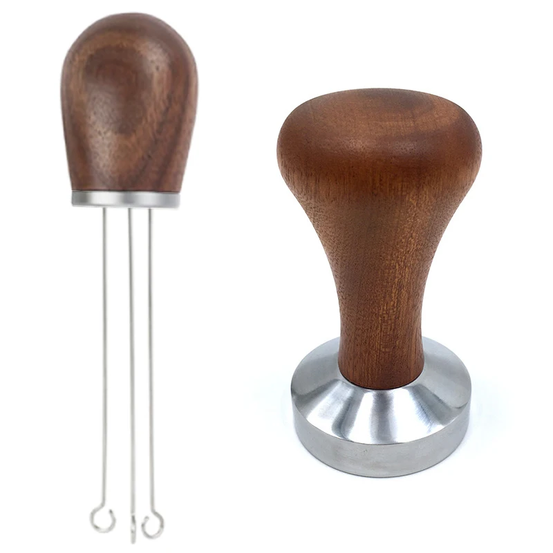 

Wood Handle Needle Coffee Tamper,Espresso Coffee Tamper Distributor Leveler Tool Needle Type Coffee Powder Distributor