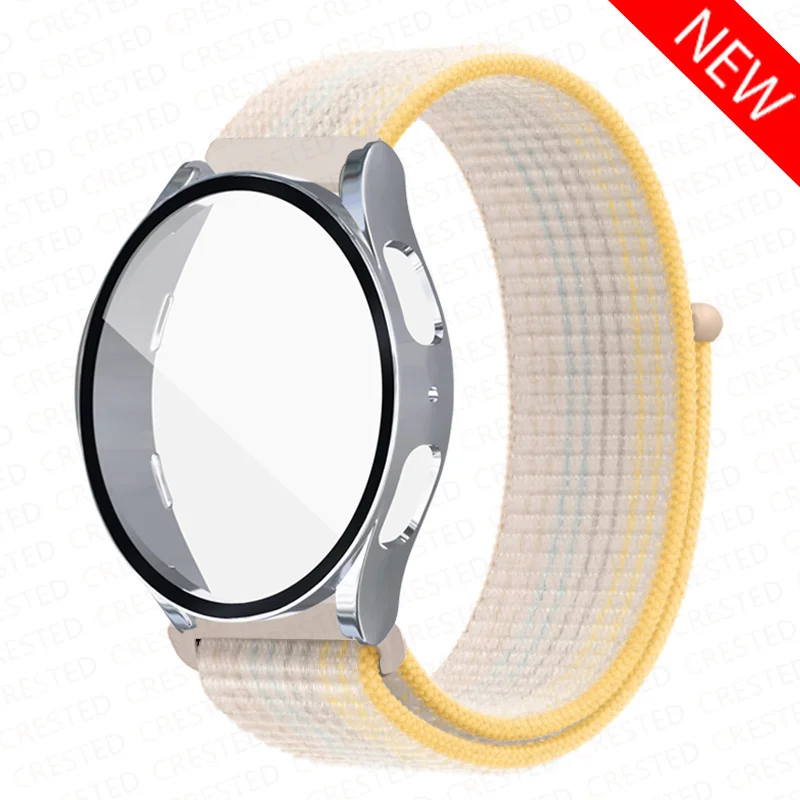 

Case+Strap For Samsung Galaxy Watch 5/5 pro 45mm 44mm 40mm bracelet 20mm nylon watchband galaxy watch 4/4 Classic 46mm 40mm band