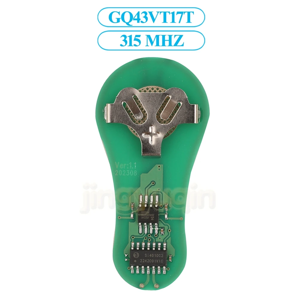 Пульт дистанционного управления для автомобиля Jingyuqin, печатная плата для автомобиля GQ43VT17T/13T/9T 315/433 МГц для Jeep Dodge Durango Chrysler 300M conверевка 2001-2004 3/4 кнопки