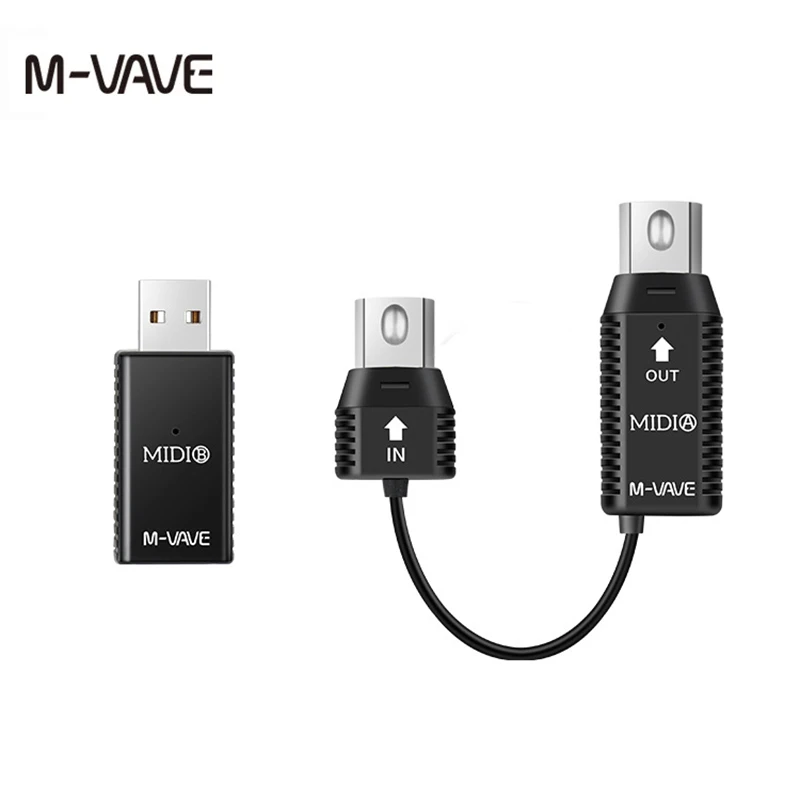 

M-VAVE Wireless MIDI System 5-PIN DIN /USB Interface MIDI Master Adapter MIDI To Piano Keyboard to MIDI,iOS/Android Device