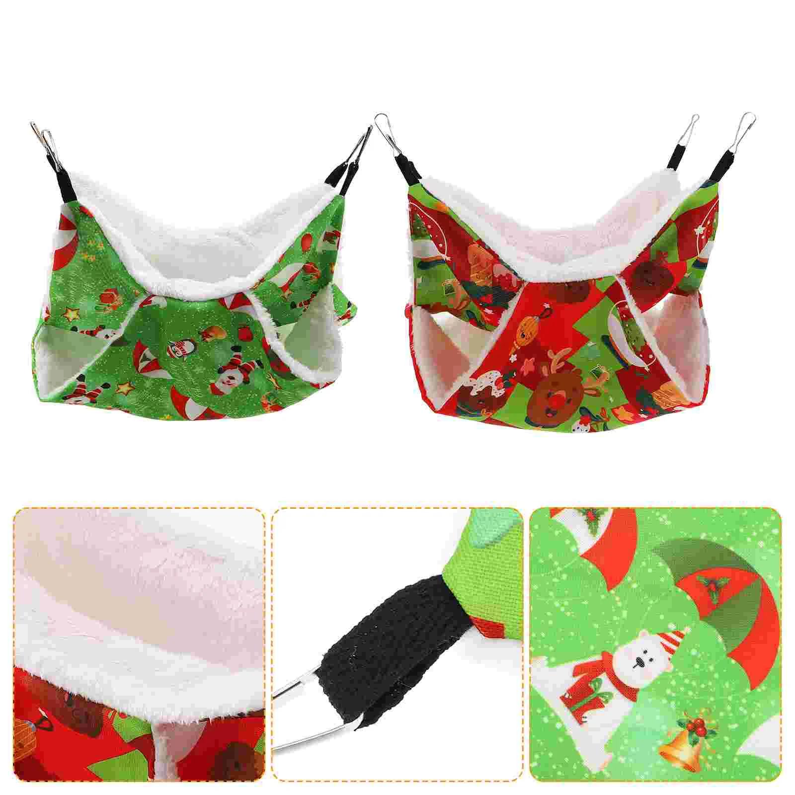 

2Pcs Hammocks Fine Comfortable Cage Accessories Hamster Warm Bed for Hamsters