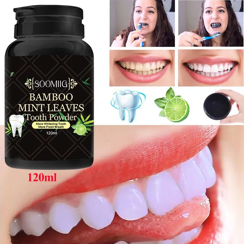 

Whitening tooth powder, removing cigarette stains, coffee, tea, refreshing breath, oral hygiene, tooth care whitening toothpaste