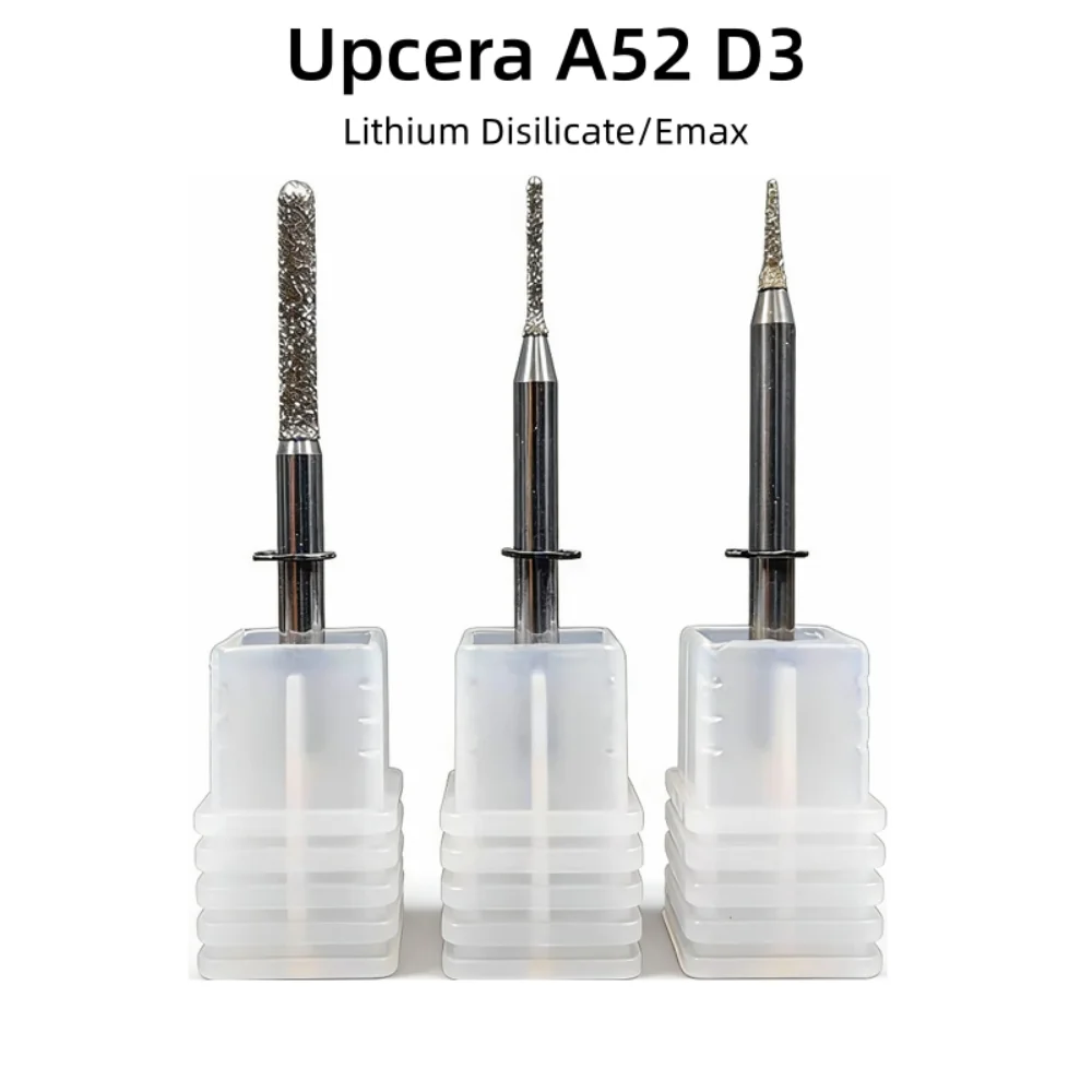 Фото Фрезы Upcera A52 Cradle A51 A52 для зуботехнических фрезеров для циркония, дисиликата лития/Emax, металла, PMMA, DC, D3, с алмазным покрытием №3