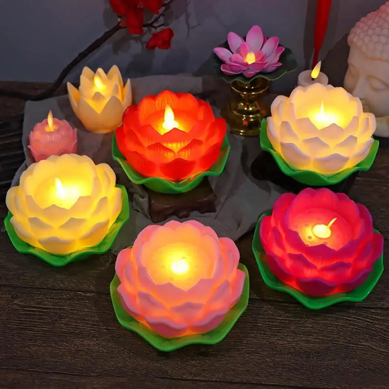 Светодиодный водонепроницаемый плавающий Лотос светильник работающий от