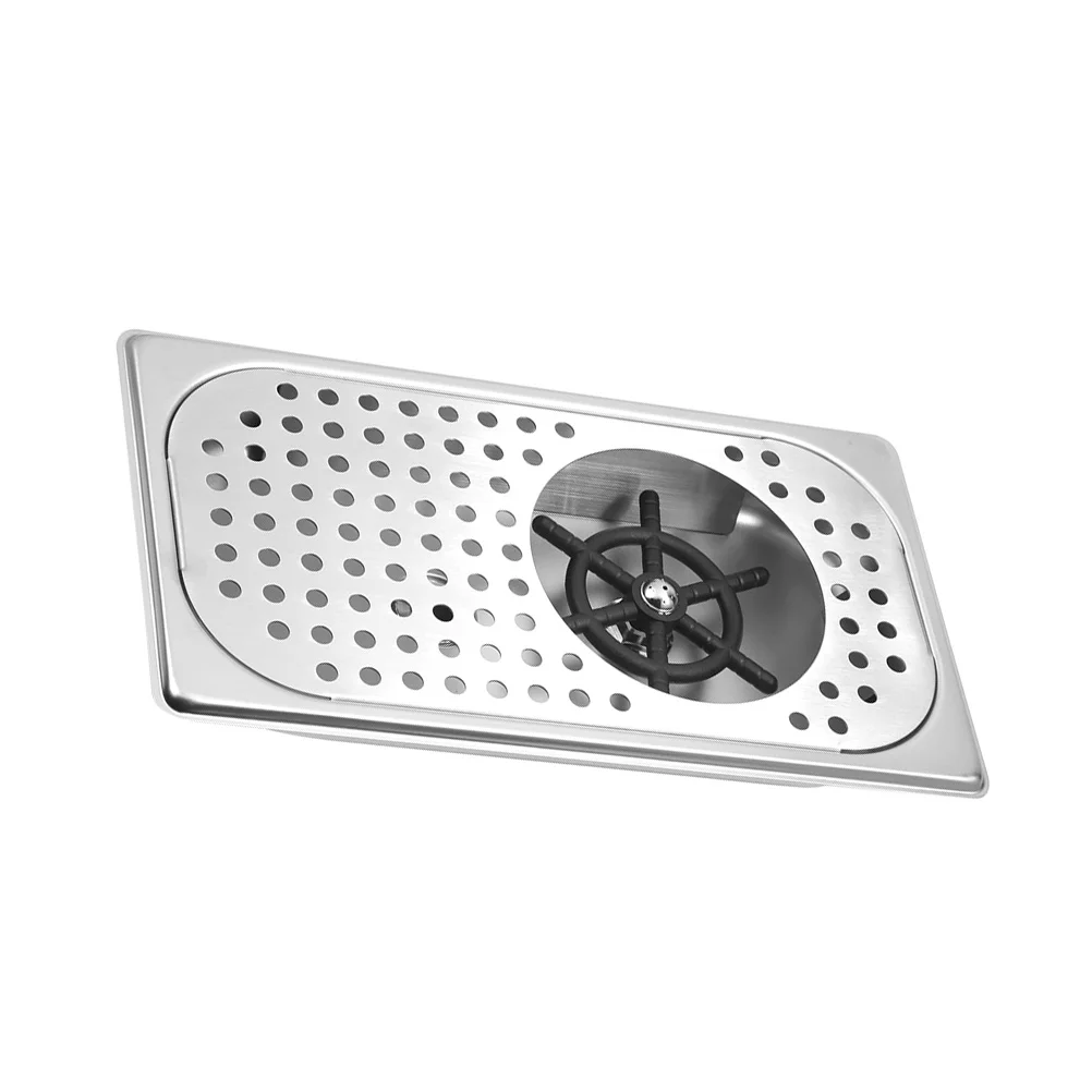 

1 Set Glass Rinser Kitchen Sink Stainless Steel Automatic Home Kitchen Cup Rinser Cup Washer Glass Cup Rinser Indoor Cup Cleaner