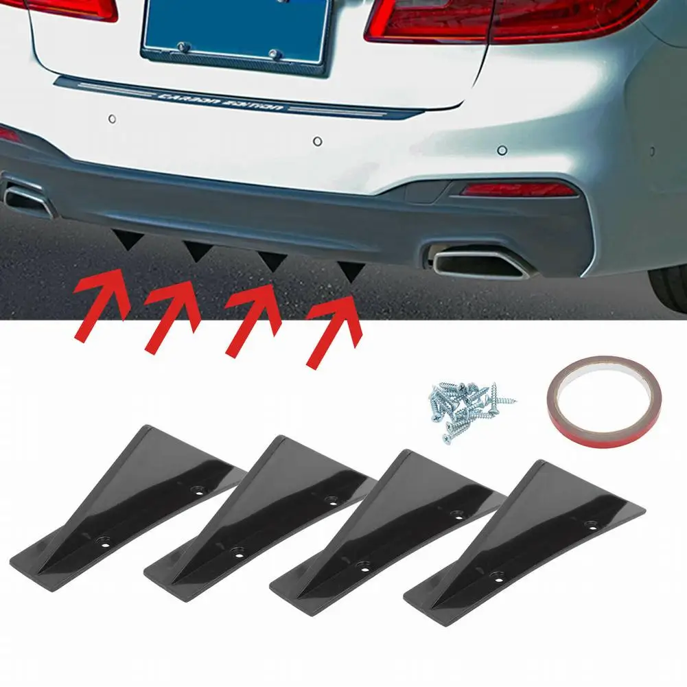 

Rear Car Body Bumper Diffuser Spoiler For Car 4Pcs/Set ABS Plastic Accessories
