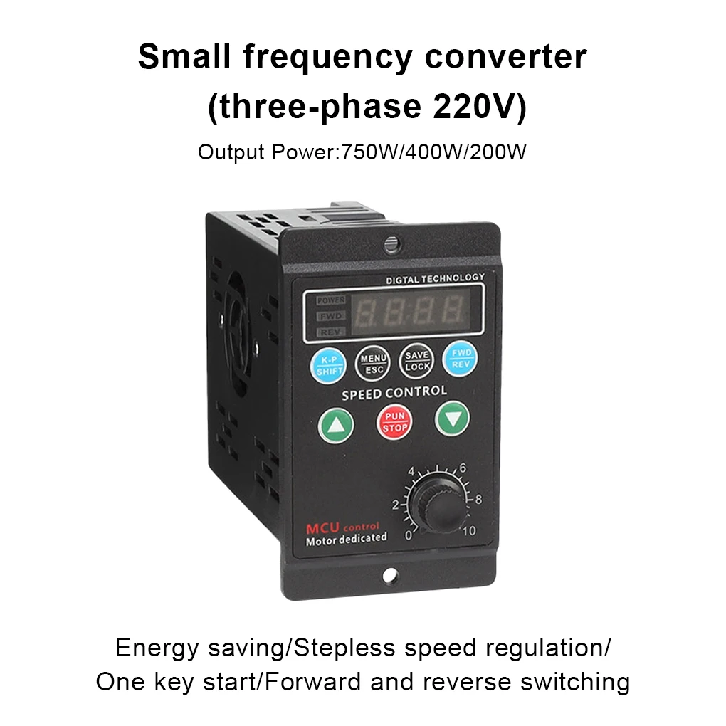 

1-in-3-out Motor Inverter Digital 3 Phase Output Speeds Control Driver Frequency Converter Adjustable Replacement 200W