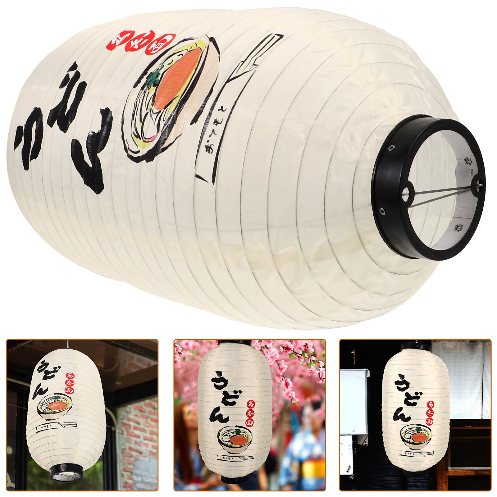 

Cooking Japanese Lantern Birthday Decoration for Girl Oval Silk Lanterns Paper Hanging