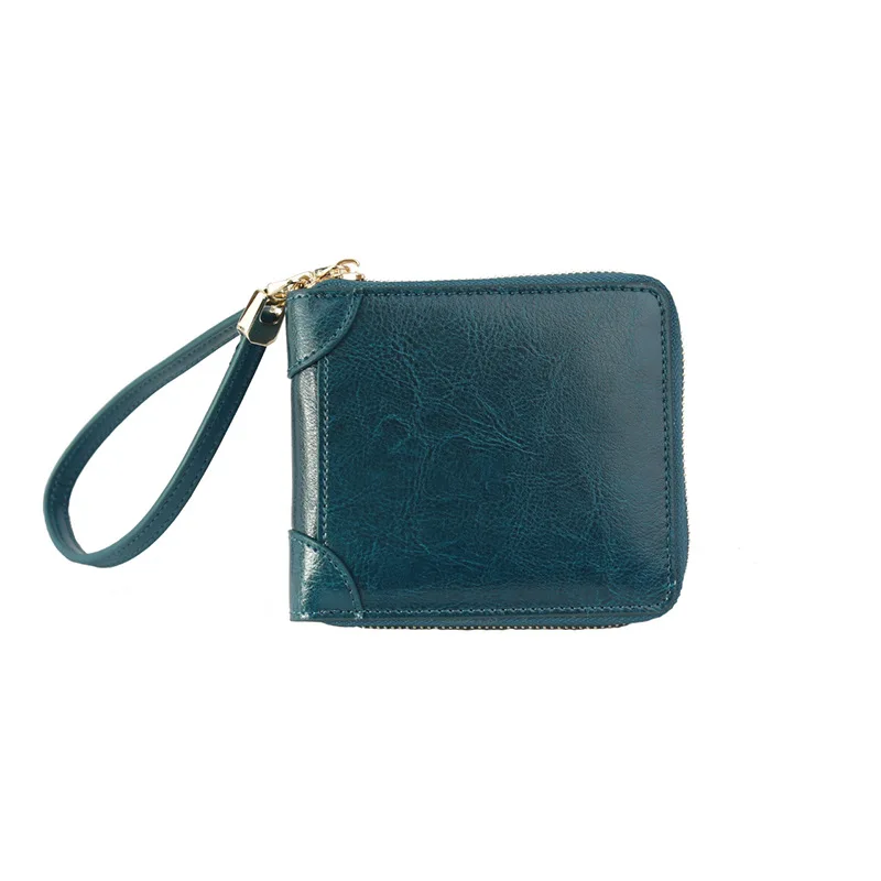 2020 new leather wallet couple wallet 7-Card short large capacity cowhide small square bag thin pocket pocket Mini Hand Bag