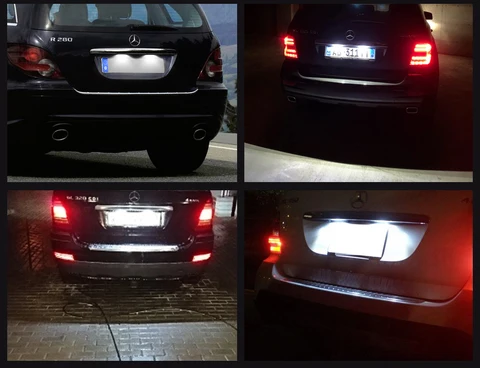 2 шт., Canbus, без ошибок, светодиодный фонарь для номерного знака для Mercedes-Benz W164 X164 W251 V251 ML GL R класса, автомобильный номер, белая лампа