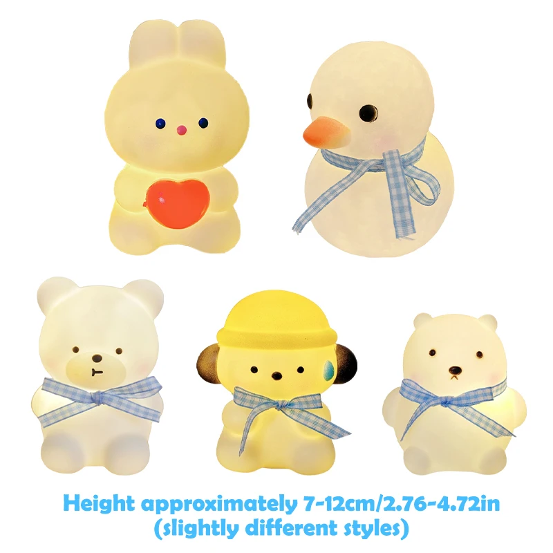 Ночник светильник для украшения спальни лунный свет Мультяшные животные лампы