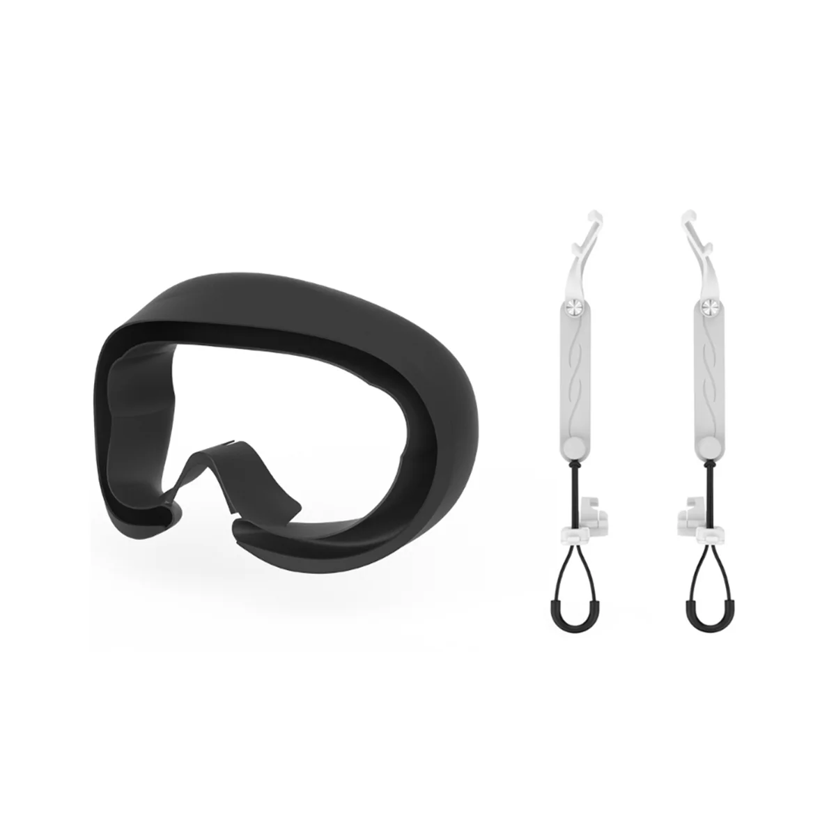 

VR Handle Grip Pico 4 VR Gaming Headset Controller Belts Light Leakage Facial Pad VR Accessories-Black