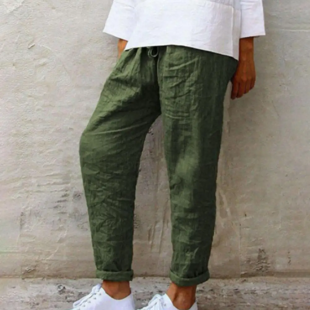 

Women Pants Attractive Vintage Lace-up Pants Loose-fitting Thin Party Pants
