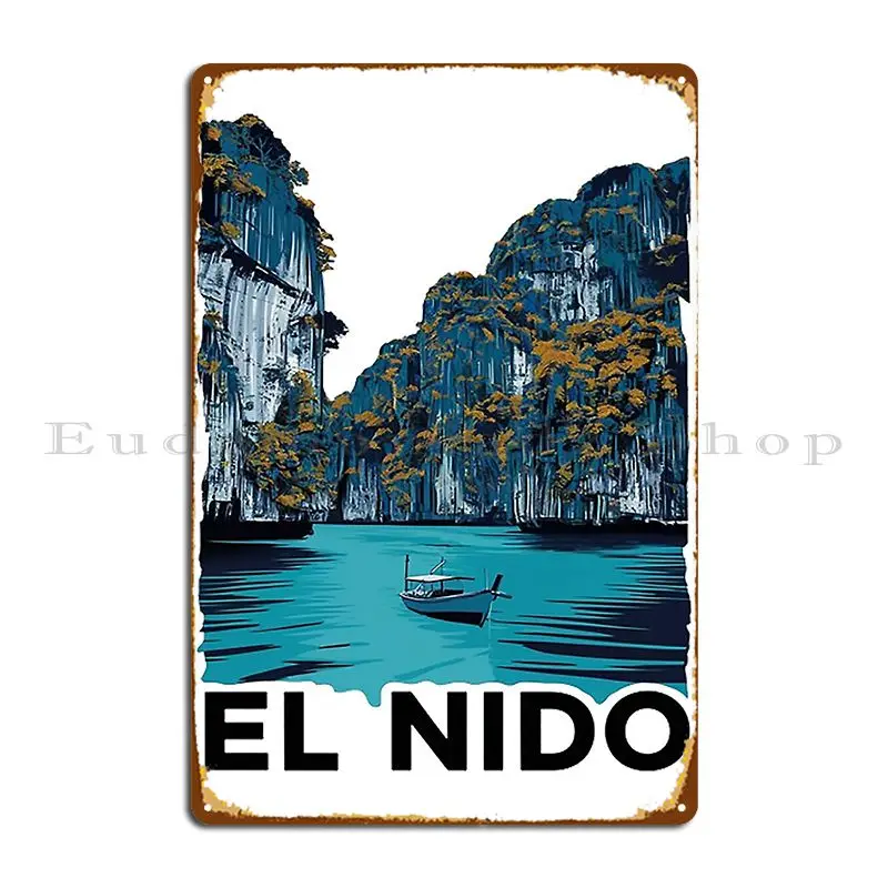 Металлический плакат El Nido постер с рисунком клубной стены пещера