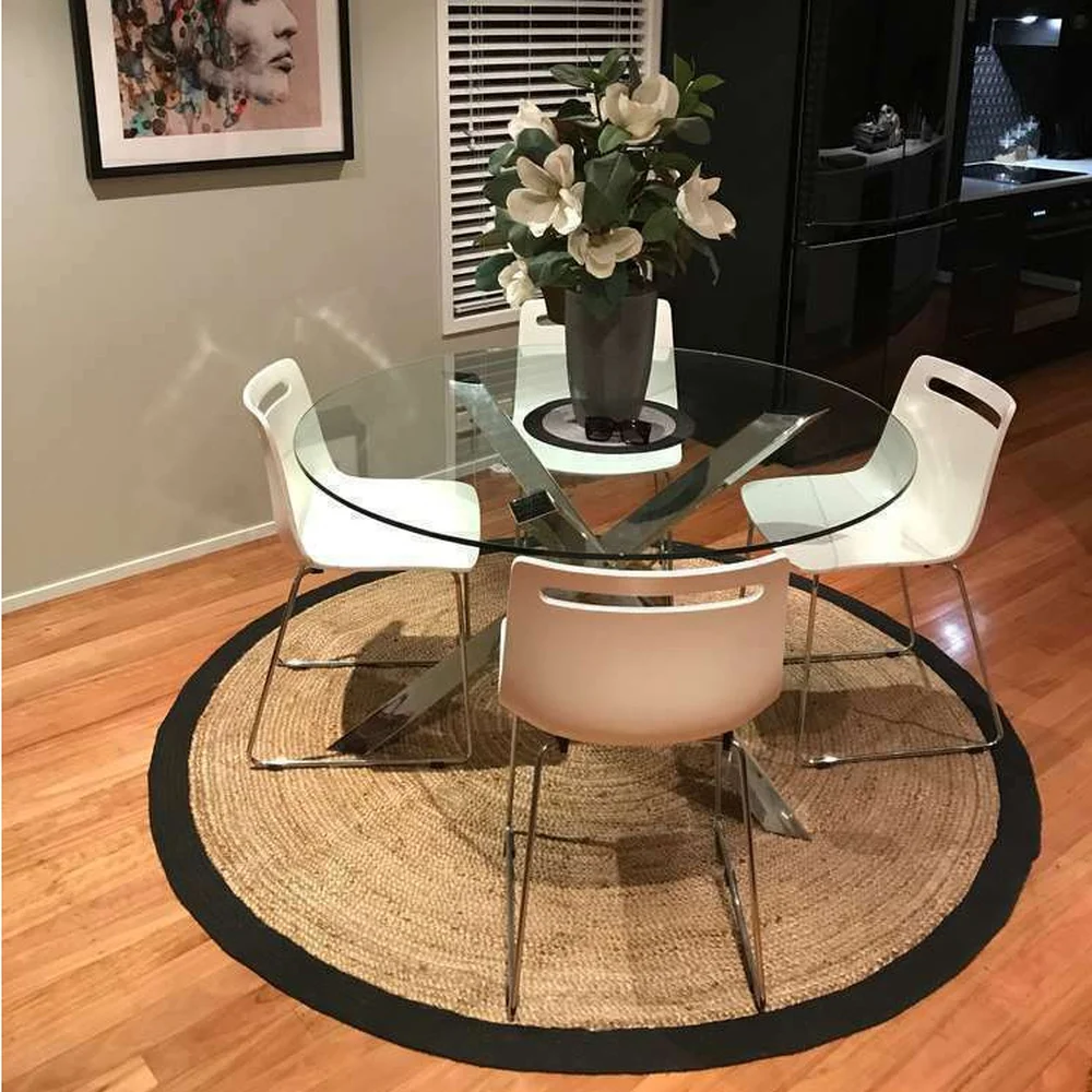 Alfombras de yute 100% Natural hechas a mano, alfombrilla de estilo campestre Vintage, sala de estar Bohemia, Vintage (0)