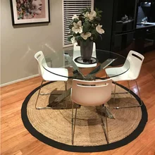 Jute Rugs 100% Natural Handmade Vintage Country Style Floor Mat Bohemian Living Area Vintage Rugs (1)