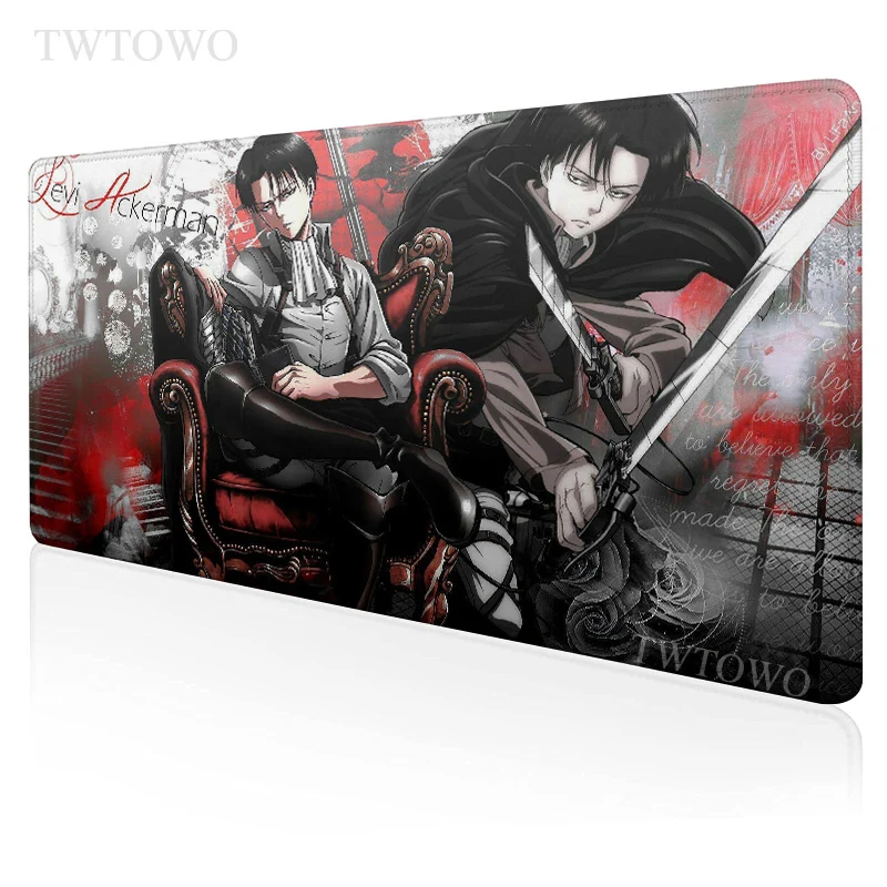 

Levi Ackerman Mouse Pad Gamer XL Custom New Large Mousepad XXL Mouse Mat Anti Slip Soft Office Computer Mice Pad Table Mat